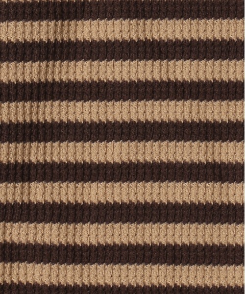 PHILLY（フィリー）の「【PHILLY】ボーダーオフショルトップス（Tシャツ/カットソー・レディース・ブラック/ブラウン・FREE）」の13枚目の写真