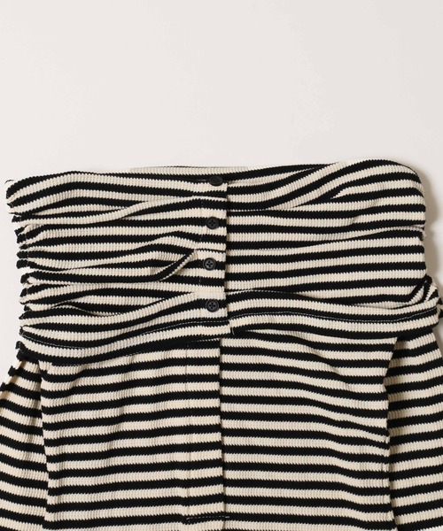 PHILLY（フィリー）の「【PHILLY】ボーダーオフショルトップス（Tシャツ/カットソー・レディース・ブラック/ブラウン・FREE）」の16枚目の写真