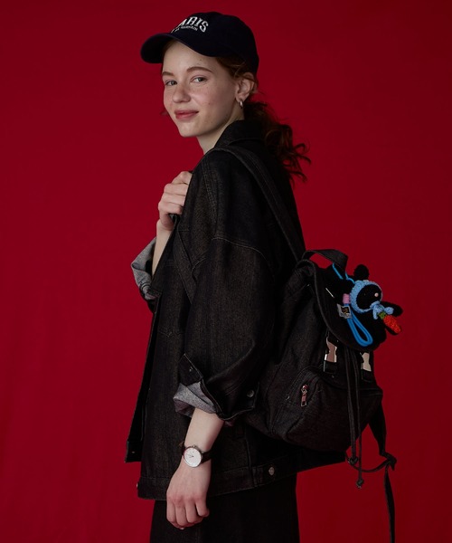 BONLECILL Marche（ボンルシールマルシェ）の「【BONLECILL Marche】おめかしアニマルマスコット／ぬいぐるみキーホルダー（キーホルダー・レディース・ブラック/ホワイト/パープル/ベージュ/ブラウン/ピンク/アイボリー/ブルー/ピンク系1・FREE）」の17枚目の写真