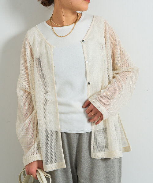 un dix cors（アンディコール）の「クルーネックニットインナー（タンクトップ・レディース・ブラック/レッド/オフホワイト・FREE）」の18枚目の写真