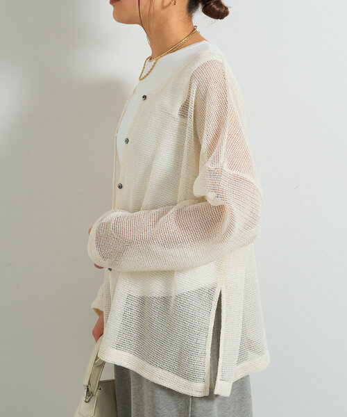 un dix cors（アンディコール）の「クルーネックニットインナー（タンクトップ・レディース・ブラック/レッド/オフホワイト・FREE）」の20枚目の写真