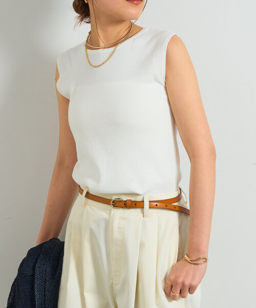 un dix cors（アンディコール）の「クルーネックニットインナー（タンクトップ・レディース・ブラック/レッド/オフホワイト・FREE）」の21枚目の写真