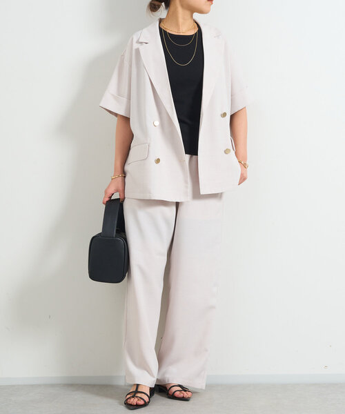 un dix cors（アンディコール）の「クルーネックニットインナー（タンクトップ・レディース・ブラック/レッド/オフホワイト・FREE）」の4枚目の写真