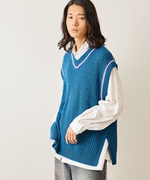 JUNRED | カラーステッチサイドスリットベスト(ベスト)