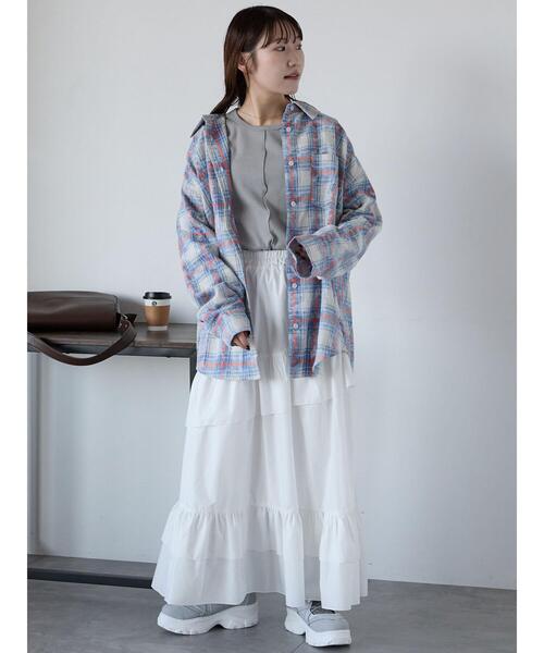 ehka sopo(エヘカソポ)の「テレコメロークルーカットソー(Tシャツ/カットソー・レディース・ブラック/ミント/オフホワイト/グレー・F)」の11枚目の写真
