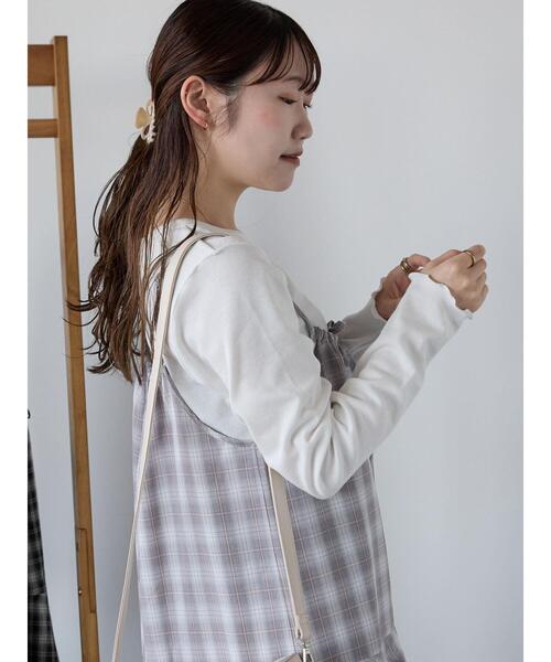 ehka sopo(エヘカソポ)の「テレコメロークルーカットソー(Tシャツ/カットソー・レディース・ブラック/ミント/オフホワイト/グレー・F)」の14枚目の写真