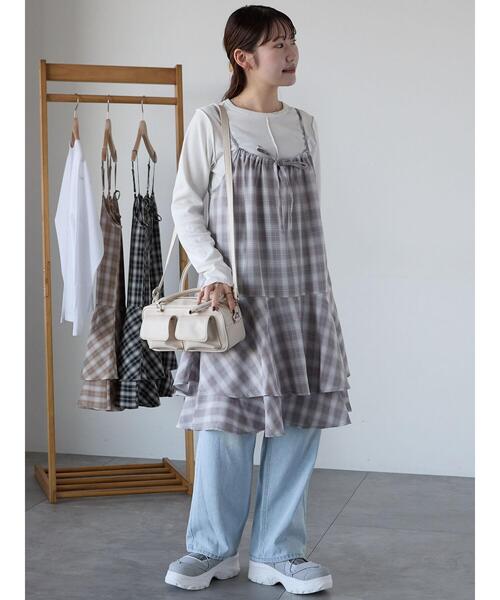 ehka sopo(エヘカソポ)の「テレコメロークルーカットソー(Tシャツ/カットソー・レディース・ブラック/ミント/オフホワイト/グレー・F)」の18枚目の写真