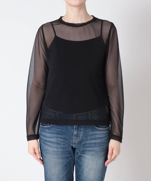 Three Four Time（ｽﾘｰﾌｫｰﾀｲﾑ）の「シアージャージプルオーバー（Tシャツ/カットソー・レディース・ブラック/ブルー/グリーン/ピンク・FREE）」の5枚目の写真