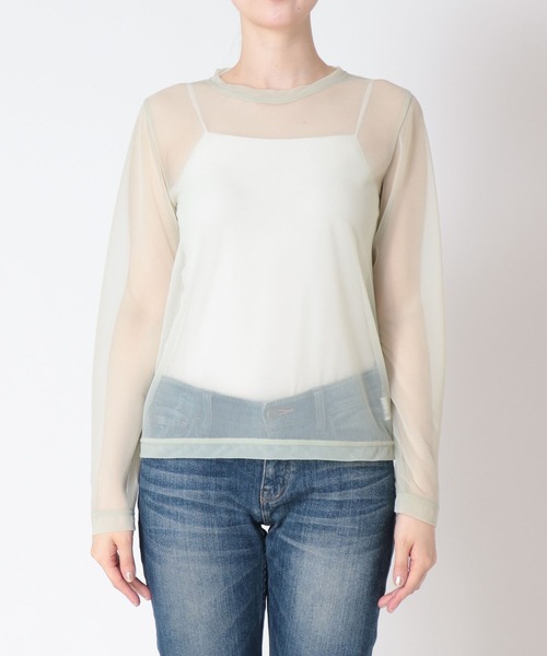 Three Four Time（ｽﾘｰﾌｫｰﾀｲﾑ）の「シアージャージプルオーバー（Tシャツ/カットソー・レディース・ブラック/ブルー/グリーン/ピンク・FREE）」の7枚目の写真