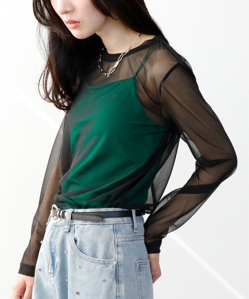 Three Four Time（ｽﾘｰﾌｫｰﾀｲﾑ）の「シアージャージプルオーバー（Tシャツ/カットソー・レディース・ブラック/ブルー/グリーン/ピンク・FREE）」の18枚目の写真