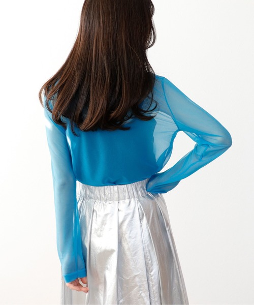 Three Four Time（ｽﾘｰﾌｫｰﾀｲﾑ）の「シアージャージプルオーバー（Tシャツ/カットソー・レディース・ブラック/ブルー/グリーン/ピンク・FREE）」の22枚目の写真