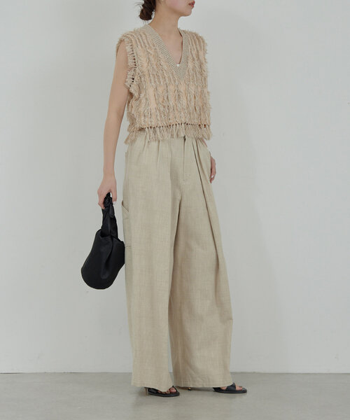 ガリャルダガランテHERITANOVUMフリンジニットベスト HERITANOVUM】フリンジニットベスト | GALLARDAGALANTE(ガリャル