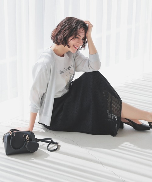 GLACIER lusso(グラシアルッソ)の「【接触冷感・UVカット】フォトプリントTシャツ(Tシャツ/カットソー・レディース・ブラック/ホワイト×グレー/ホワイト×ブラウン/ベージュ・L/LL/M/S)」の6枚目の写真