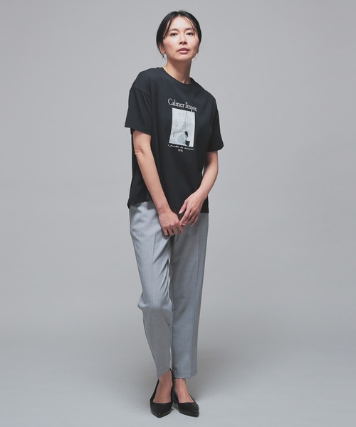 GLACIER lusso(グラシアルッソ)の「【接触冷感・UVカット】フォトプリントTシャツ(Tシャツ/カットソー・レディース・ブラック/ホワイト×グレー/ホワイト×ブラウン/ベージュ・L/LL/M/S)」の13枚目の写真