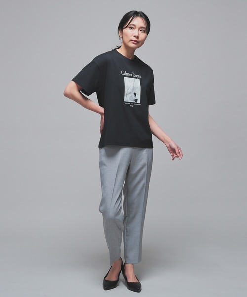 GLACIER lusso(グラシアルッソ)の「【接触冷感・UVカット】フォトプリントTシャツ(Tシャツ/カットソー・レディース・ブラック/ホワイト×グレー/ホワイト×ブラウン/ベージュ・L/LL/M/S)」の14枚目の写真