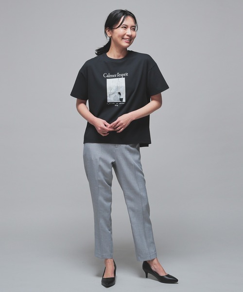 GLACIER lusso(グラシアルッソ)の「【接触冷感・UVカット】フォトプリントTシャツ(Tシャツ/カットソー・レディース・ブラック/ホワイト×グレー/ホワイト×ブラウン/ベージュ・L/LL/M/S)」の15枚目の写真