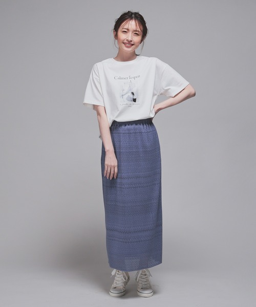 GLACIER lusso(グラシアルッソ)の「【接触冷感・UVカット】フォトプリントTシャツ(Tシャツ/カットソー・レディース・ブラック/ホワイト×グレー/ホワイト×ブラウン/ベージュ・L/LL/M/S)」の18枚目の写真