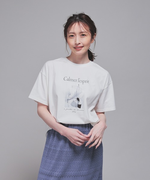 GLACIER lusso(グラシアルッソ)の「【接触冷感・UVカット】フォトプリントTシャツ(Tシャツ/カットソー・レディース・ブラック/ホワイト×グレー/ホワイト×ブラウン/ベージュ・L/LL/M/S)」の19枚目の写真