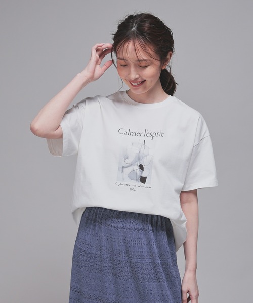 GLACIER lusso(グラシアルッソ)の「【接触冷感・UVカット】フォトプリントTシャツ(Tシャツ/カットソー・レディース・ブラック/ホワイト×グレー/ホワイト×ブラウン/ベージュ・L/LL/M/S)」の20枚目の写真