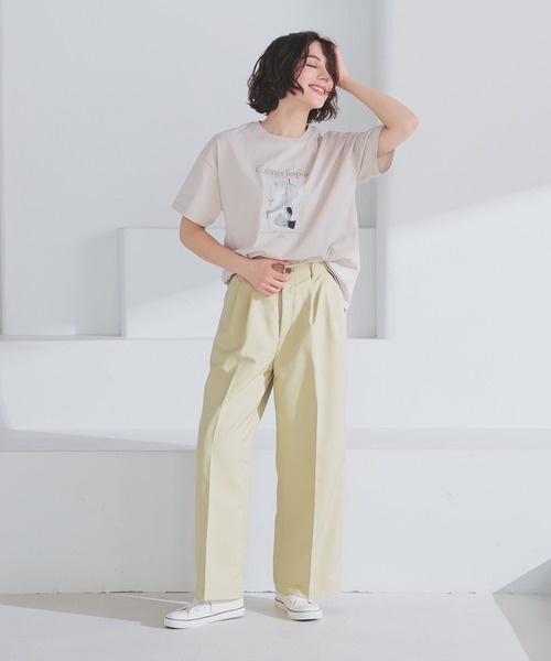 GLACIER lusso(グラシアルッソ)の「【接触冷感・UVカット】フォトプリントTシャツ(Tシャツ/カットソー・レディース・ブラック/ホワイト×グレー/ホワイト×ブラウン/ベージュ・L/LL/M/S)」の21枚目の写真