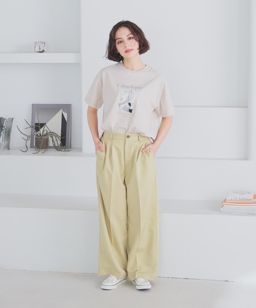 GLACIER lusso(グラシアルッソ)の「【接触冷感・UVカット】フォトプリントTシャツ(Tシャツ/カットソー・レディース・ブラック/ホワイト×グレー/ホワイト×ブラウン/ベージュ・L/LL/M/S)」の22枚目の写真