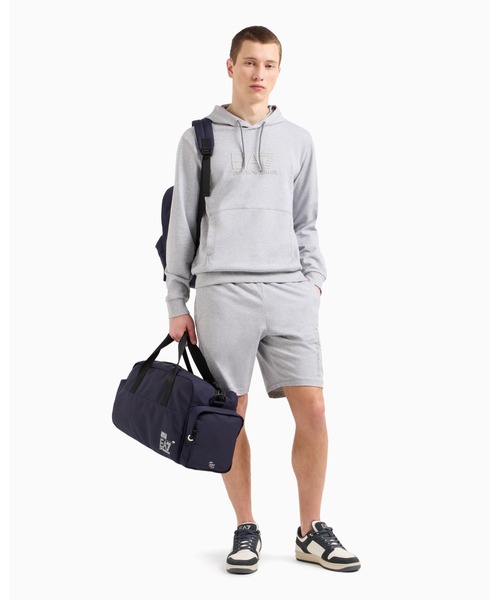 EMPORIO ARMANI EA7(エンポリオアルマーニイーエーセブン)の「【エンポリオ アルマーニ EA7】Visibility バミューダパンツ コットン(スウェットパンツ・メンズ・ライトグレー/ブラック・LARGE/MEDIUM/SMALL/X-SMALL)」の5枚目の写真