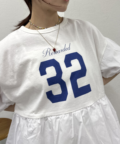 w closet(ダブルクローゼット)の「バルーンミニTワンピース(Tシャツ/カットソー・レディース・オフホワイト/チャコールグレー/ピンク・FREE)」の9枚目の写真