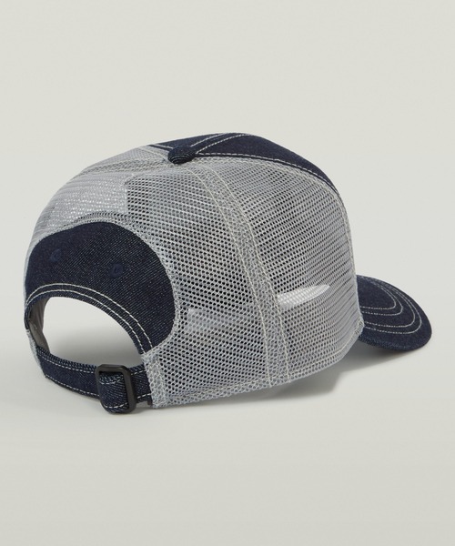 G-STAR(ジースター)の「DENIM EMBRO BASEBALL TRUCKER CAP/デニムベースボールメッシュキャップ(キャップ・メンズ・ダークインディゴブルー・ONE SIZE)」の2枚目の写真