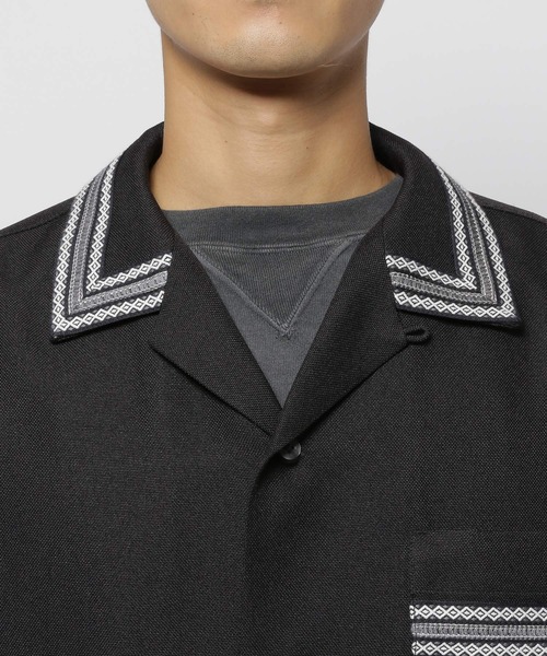 niko and...（ニコアンド）の「テープ開襟シャツ（シャツ/ブラウス・メンズ・ブラック/ベージュ・MEDIUM/LARGE）」の15枚目の写真