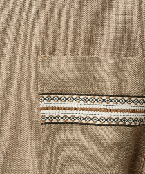 niko and...（ニコアンド）の「テープ開襟シャツ（シャツ/ブラウス・メンズ・ブラック/ベージュ・MEDIUM/LARGE）」の21枚目の写真