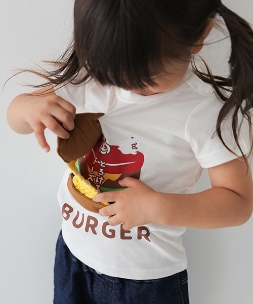 CHEEK ROOM（チークルーム）の「CHEEK ROOM/チークルーム ハンバーガーTシャツ（Tシャツ/カットソー・キッズ・ライトグリーン/レッド/オフホワイト・90cm/100cm/110cm/120cm/130cm/80ｃｍ）」の8枚目の写真