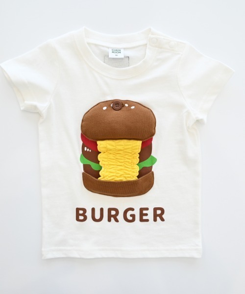 CHEEK ROOM（チークルーム）の「CHEEK ROOM/チークルーム ハンバーガーTシャツ（Tシャツ/カットソー・キッズ・ライトグリーン/レッド/オフホワイト・90cm/100cm/110cm/120cm/130cm/80ｃｍ）」の13枚目の写真
