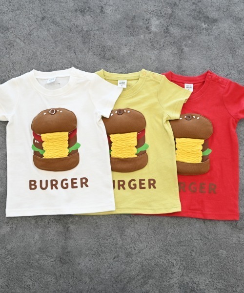CHEEK ROOM（チークルーム）の「CHEEK ROOM/チークルーム ハンバーガーTシャツ（Tシャツ/カットソー・キッズ・ライトグリーン/レッド/オフホワイト・90cm/100cm/110cm/120cm/130cm/80ｃｍ）」の10枚目の写真