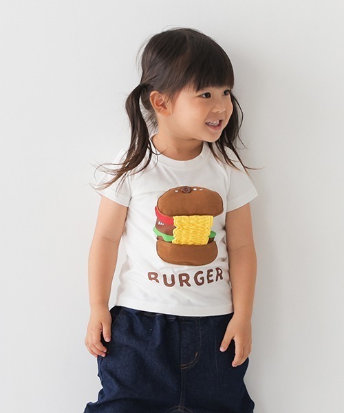 CHEEK ROOM（チークルーム）の「CHEEK ROOM/チークルーム ハンバーガーTシャツ（Tシャツ/カットソー・キッズ・ライトグリーン/レッド/オフホワイト・90cm/100cm/110cm/120cm/130cm/80ｃｍ）」の6枚目の写真