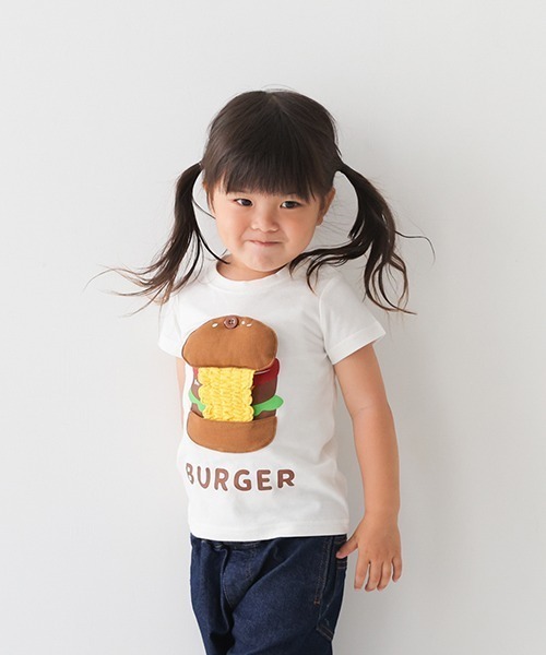 CHEEK ROOM（チークルーム）の「CHEEK ROOM/チークルーム ハンバーガーTシャツ（Tシャツ/カットソー・キッズ・ライトグリーン/レッド/オフホワイト・90cm/100cm/110cm/120cm/130cm/80ｃｍ）」の7枚目の写真