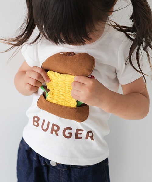 CHEEK ROOM（チークルーム）の「CHEEK ROOM/チークルーム ハンバーガーTシャツ（Tシャツ/カットソー・キッズ・ライトグリーン/レッド/オフホワイト・90cm/100cm/110cm/120cm/130cm/80ｃｍ）」の9枚目の写真