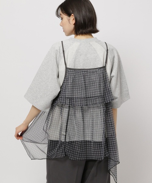 niko and（ニコアンド）の「シアーイレヘムチェックキャミ