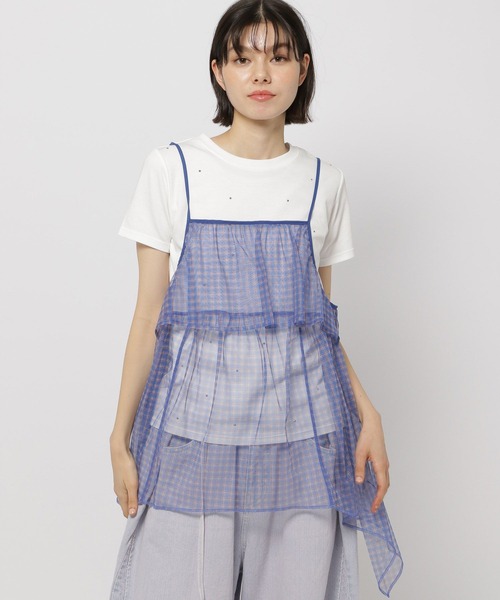 ニコアンド【INDIA IS BEAUTIFUL］ ツイルチェックキャミ ニコアンド【INDIA IS BEAUTIFUL］ ツイルチェックキャミ