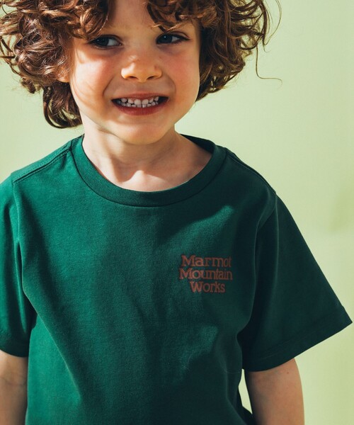 MARMOT（マーモット）の「【別注】Marmot / Kids Marmot Animal T-shirt 2025SS（110～150cm）（Tシャツ/カットソー・キッズ・ホワイト/グリーン/アッシュグレー・110/130/150）」の3枚目の写真