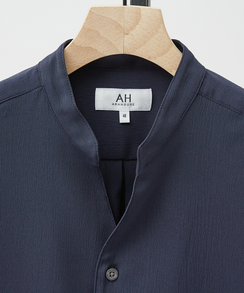 AH ABAHOUSE（エーエイチアバハウス）の「【AH ABAHOUSE】楊柳 キーネック 長袖シャツ / Vネックシャツ（シャツ/ブラウス・メンズ・ダークネイビー/ホワイト/グレイッシュベージュ/ダークグリーン・48/46）」の11枚目の写真