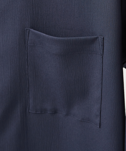 AH ABAHOUSE（エーエイチアバハウス）の「【AH ABAHOUSE】楊柳 キーネック 長袖シャツ / Vネックシャツ（シャツ/ブラウス・メンズ・ダークネイビー/ホワイト/グレイッシュベージュ/ダークグリーン・48/46）」の10枚目の写真