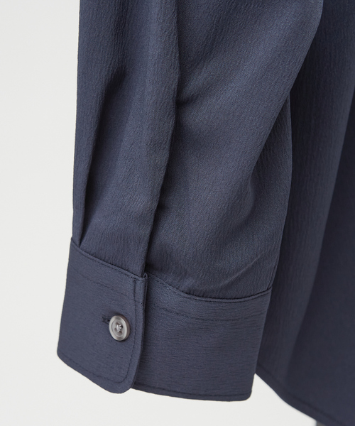 AH ABAHOUSE（エーエイチアバハウス）の「【AH ABAHOUSE】楊柳 キーネック 長袖シャツ / Vネックシャツ（シャツ/ブラウス・メンズ・ダークネイビー/ホワイト/グレイッシュベージュ/ダークグリーン・48/46）」の8枚目の写真