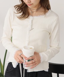 ROOPTOKYO（ループトウキョウ）の「レースキャミソール付きカーディガン（アンサンブル）」