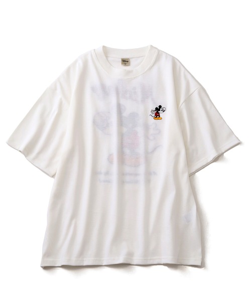 Disney(ディズニー)の「【Disney/ディズニー】サガラ刺繍ハーフスリーブTシャツ(Tシャツ/カットソー・メンズ・ブラック/オフホワイト/オートミール/スミクロ・LL/M/L)」の7枚目の写真