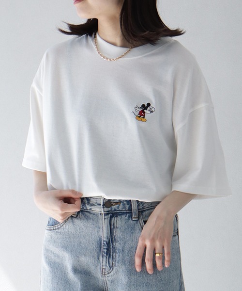 Disney(ディズニー)の「【Disney/ディズニー】サガラ刺繍ハーフスリーブTシャツ(Tシャツ/カットソー・メンズ・ブラック/オフホワイト/オートミール/スミクロ・LL/M/L)」の17枚目の写真