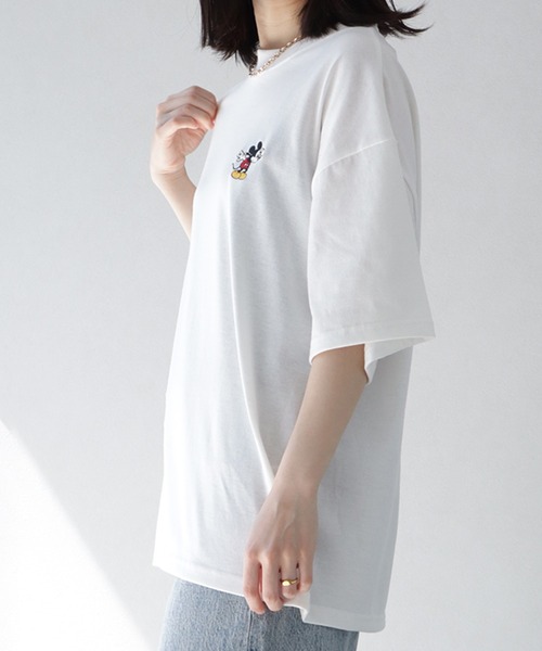 Disney(ディズニー)の「【Disney/ディズニー】サガラ刺繍ハーフスリーブTシャツ(Tシャツ/カットソー・メンズ・ブラック/オフホワイト/オートミール/スミクロ・LL/M/L)」の19枚目の写真