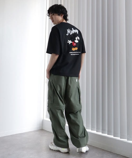 Disney(ディズニー)の「【Disney/ディズニー】サガラ刺繍ハーフスリーブTシャツ(Tシャツ/カットソー・メンズ・ブラック/オフホワイト/オートミール/スミクロ・LL/M/L)」の15枚目の写真