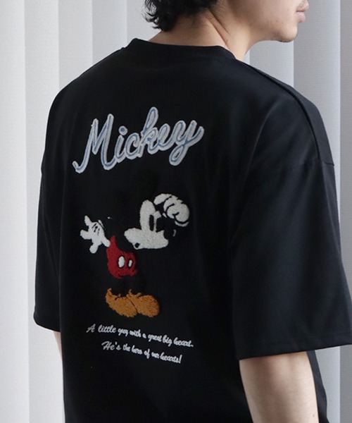 Disney(ディズニー)の「【Disney/ディズニー】サガラ刺繍ハーフスリーブTシャツ(Tシャツ/カットソー・メンズ・ブラック/オフホワイト/オートミール/スミクロ・LL/M/L)」の13枚目の写真