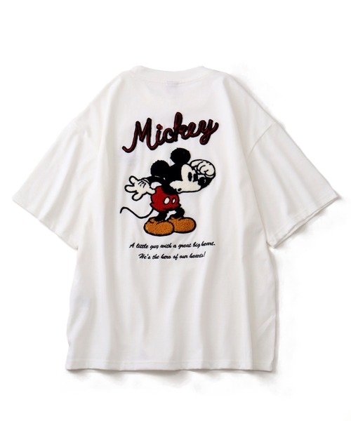 Disney(ディズニー)の「【Disney/ディズニー】サガラ刺繍ハーフスリーブTシャツ(Tシャツ/カットソー・メンズ・ブラック/オフホワイト/オートミール/スミクロ・LL/M/L)」の8枚目の写真