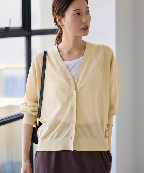 【未使用品】FRAMeWORK シアーカーディガン　2025SS 完売 未使用品】FRAMeWORK シアーカーディガン 2025SS 完売